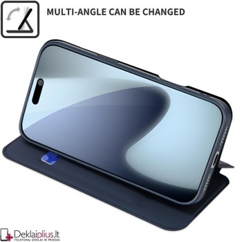 Dux Ducis Skin Pro dirbtinės odos dėklas - mėlynas (Apple Iphone 17 Pro Max/18 Pro Max) Dux Ducis Skin Pro dirbtinės odos dėklas - mėlynas (Apple Iphone 17 Pro Max/18 Pro Max)